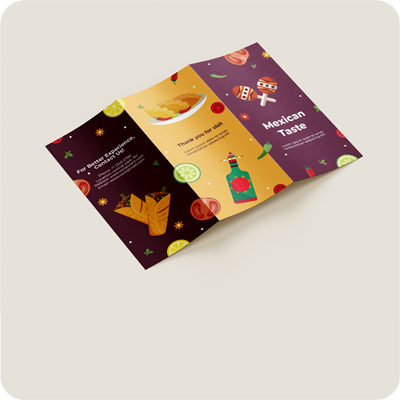 Menus 2 plis roulés