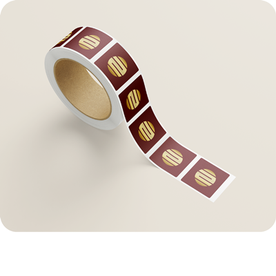 Stickers carrés avec dorure (grand format) 